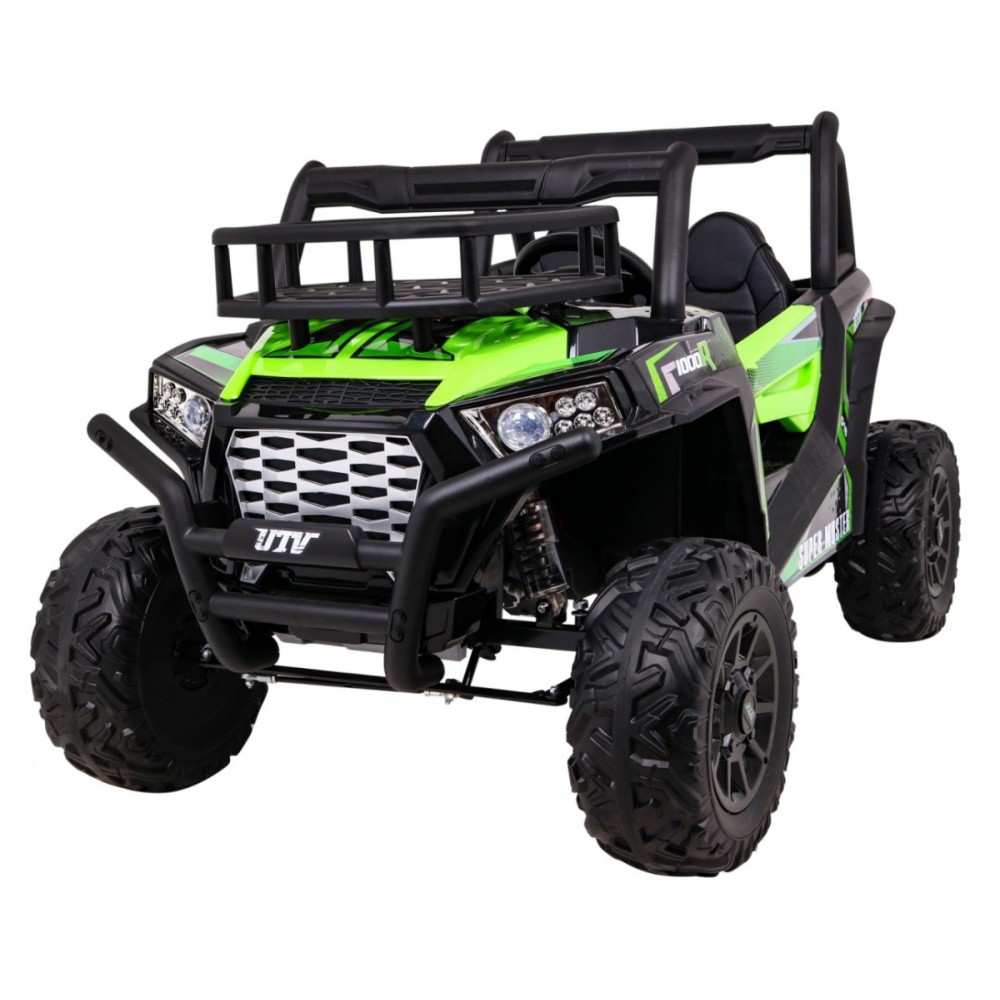 JOKO Elektrické autíčko BUGGY UTV 24V 200W, penové kolesá, Dvojmiestne kožené sedadlo, nosnosť 50kg, zelené