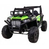 JOKO Elektrické autíčko BUGGY UTV 24V 200W, penové kolesá, Dvojmiestne kožené sedadlo, nosnosť 50kg, zelené