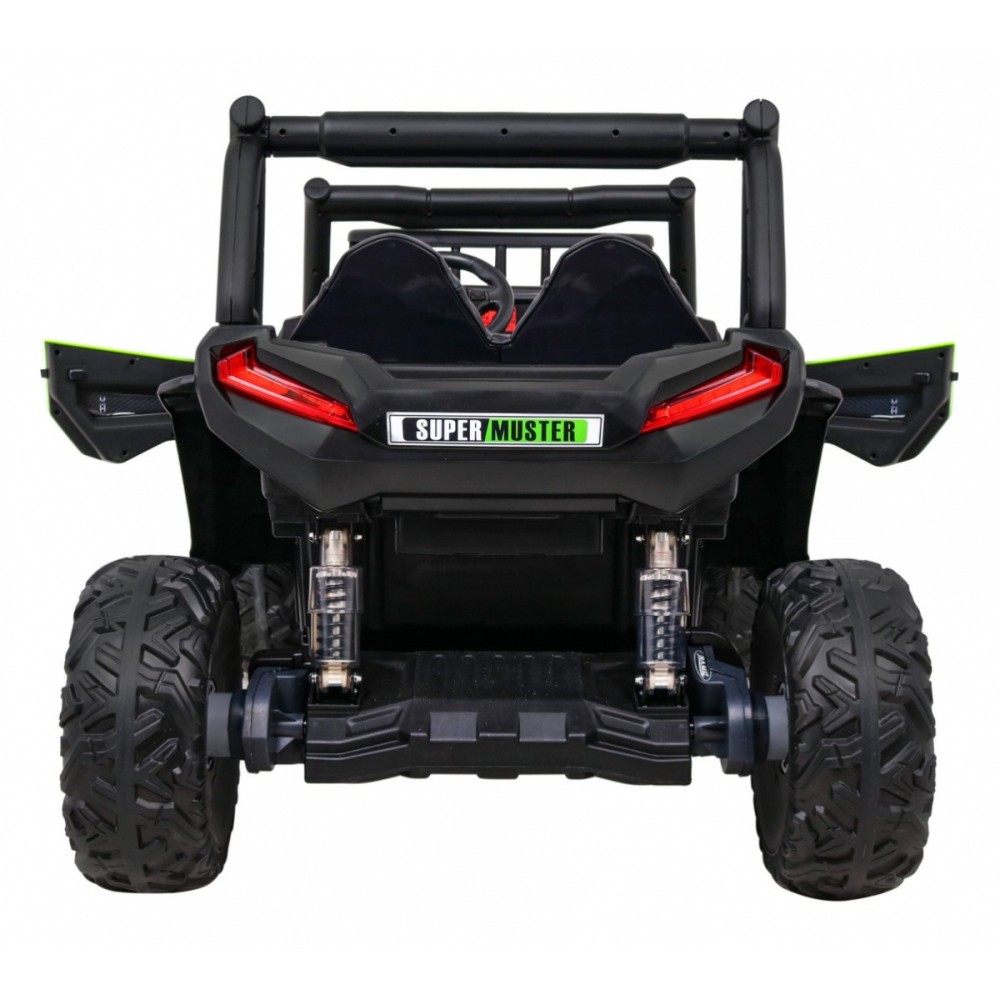 JOKO Elektrické autíčko BUGGY UTV 24V 200W, penové kolesá, Dvojmiestne kožené sedadlo, nosnosť 50kg, zelené