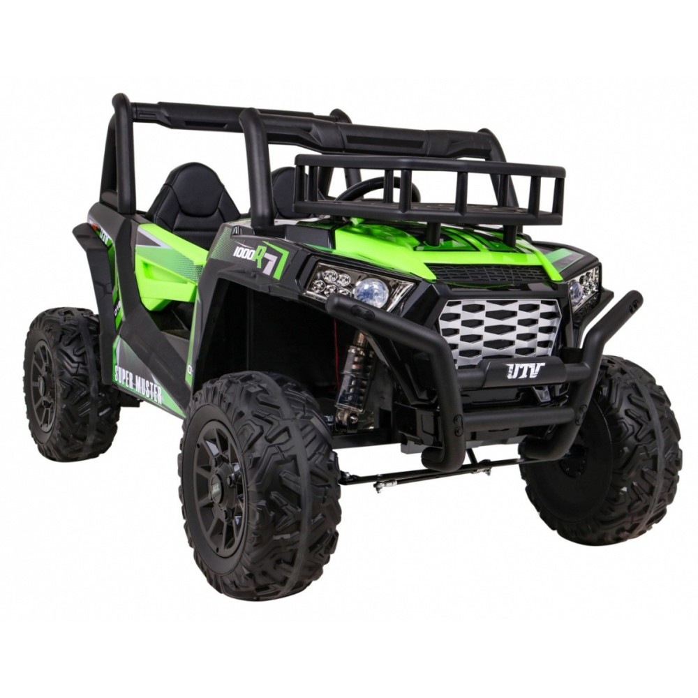 JOKO Elektrické autíčko BUGGY UTV 24V 200W, penové kolesá, Dvojmiestne kožené sedadlo, nosnosť 50kg, zelené