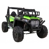 JOKO Elektrické autíčko BUGGY UTV 24V 200W, penové kolesá, Dvojmiestne kožené sedadlo, nosnosť 50kg, zelené