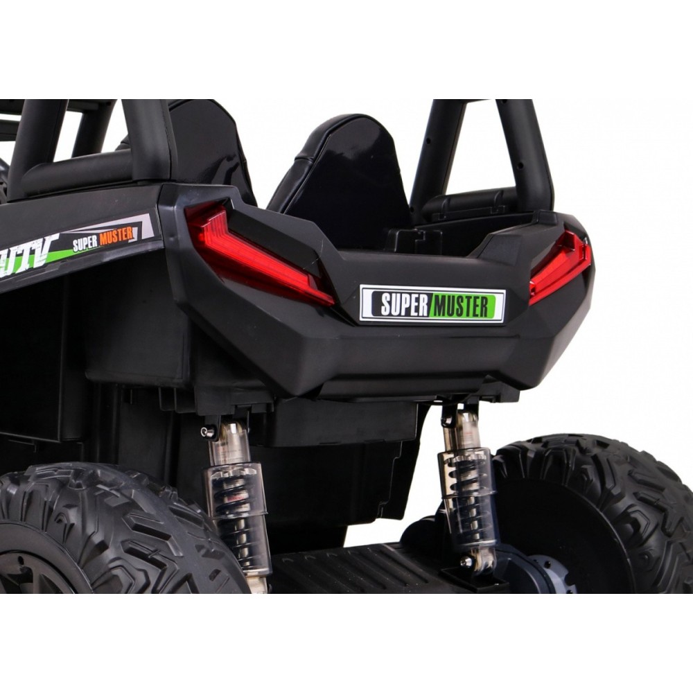 JOKO Elektrické autíčko BUGGY UTV 24V 200W, penové kolesá, Dvojmiestne kožené sedadlo, nosnosť 50kg, zelené