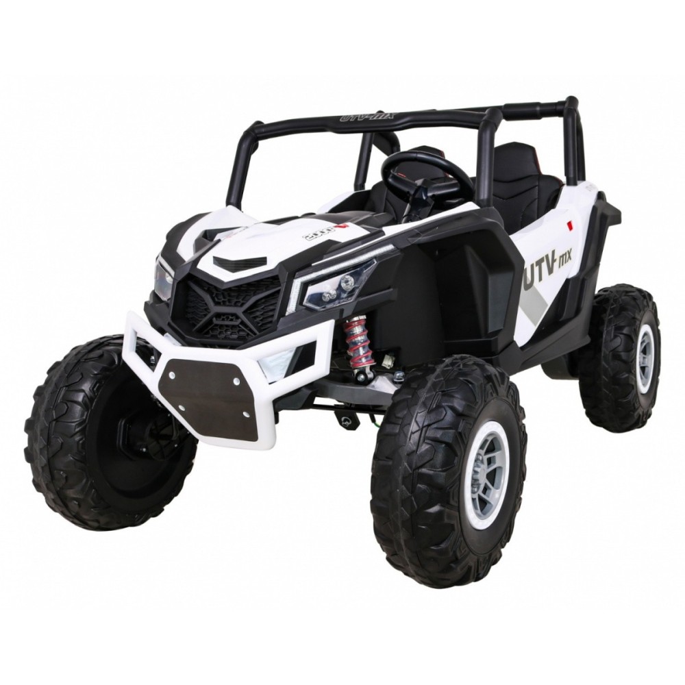 JOKO Elektrické Autíčko Buggy 24V UTV-MX 4x60W 4x4, penové kolesá, Dvojmiestne kožené sedadlo, nosnosť 50kg, biele