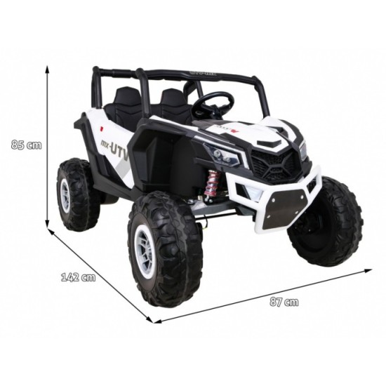 JOKO Elektrické Autíčko Buggy 24V UTV-MX 4x60W 4x4, penové kolesá, Dvojmiestne kožené sedadlo, nosnosť 50kg, biele
