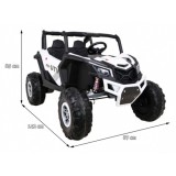 JOKO Elektrické Autíčko Buggy 24V UTV-MX 4x60W 4x4, penové kolesá, Dvojmiestne kožené sedadlo, nosnosť 50kg, biele