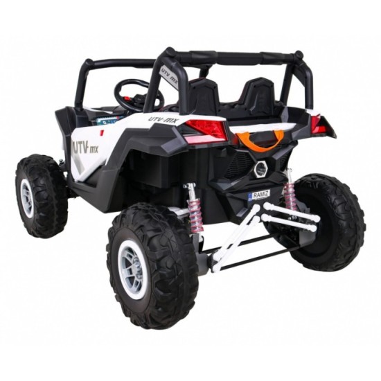 JOKO Elektrické Autíčko Buggy 24V UTV-MX 4x60W 4x4, penové kolesá, Dvojmiestne kožené sedadlo, nosnosť 50kg, biele