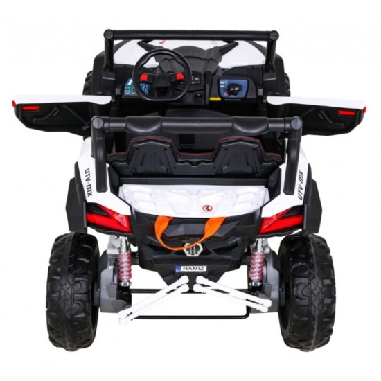 JOKO Elektrické Autíčko Buggy 24V UTV-MX 4x60W 4x4, penové kolesá, Dvojmiestne kožené sedadlo, nosnosť 50kg, biele