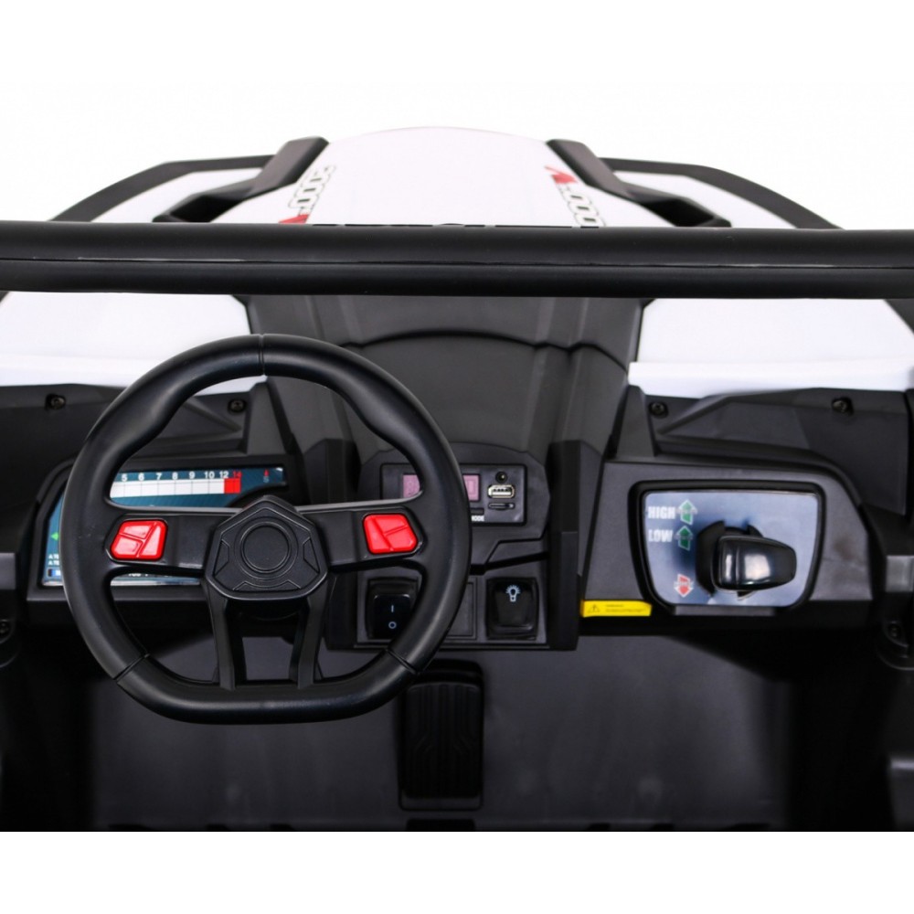 JOKO Elektrické Autíčko Buggy 24V UTV-MX 4x60W 4x4, penové kolesá, Dvojmiestne kožené sedadlo, nosnosť 50kg, biele
