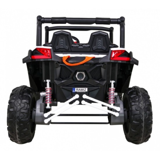 JOKO Elektrické Autíčko Buggy 24V UTV-MX 4x60W 4x4, penové kolesá, Dvojmiestne kožené sedadlo, nosnosť 50kg, biele