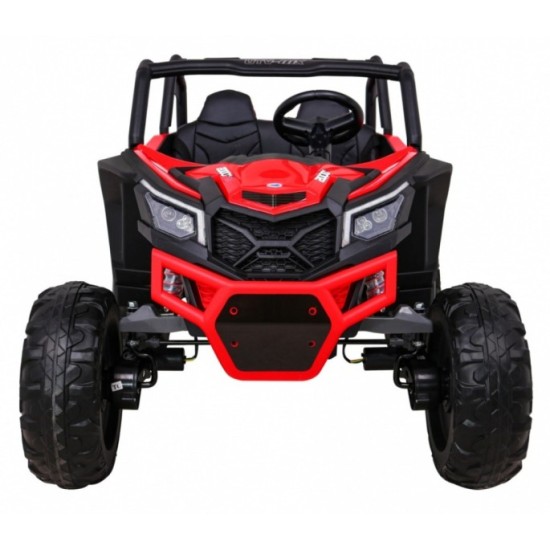 JOKO Elektrické Autíčko Buggy 24V UTV-MX 4x60W 4x4, penové kolesá, Dvojmiestne kožené sedadlo, nosnosť 50kg, červené