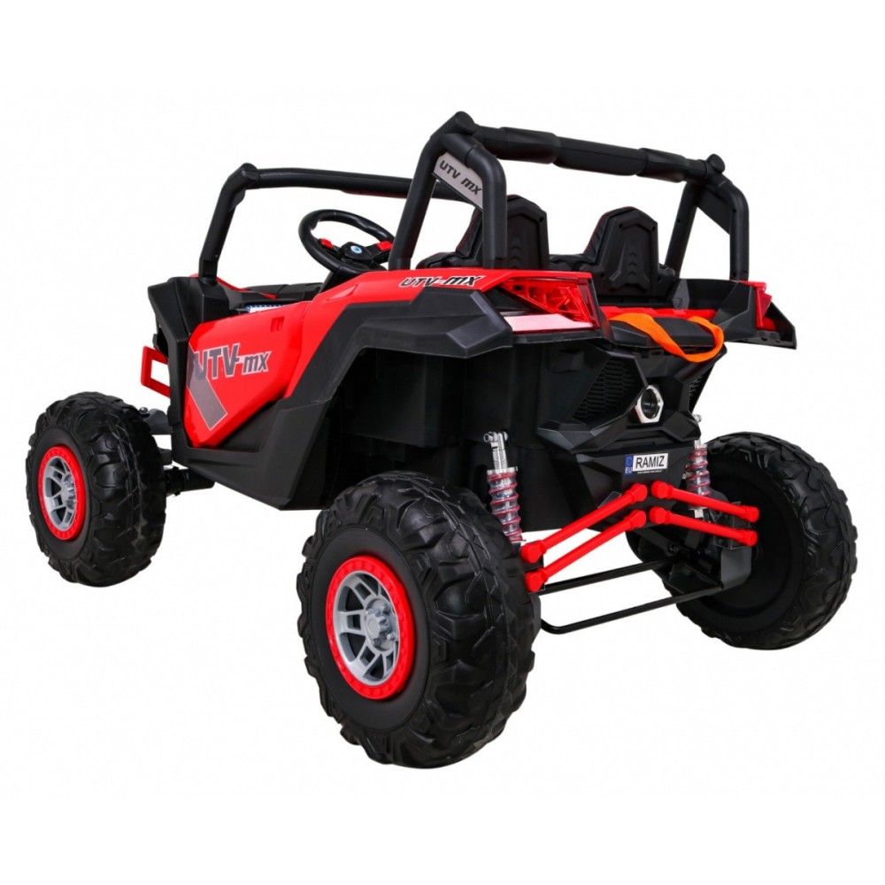 JOKO Elektrické Autíčko Buggy 24V UTV-MX 4x60W 4x4, penové kolesá, Dvojmiestne kožené sedadlo, nosnosť 50kg, červené