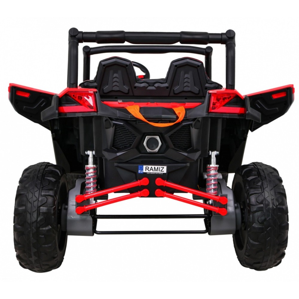 JOKO Elektrické Autíčko Buggy 24V UTV-MX 4x60W 4x4, penové kolesá, Dvojmiestne kožené sedadlo, nosnosť 50kg, červené