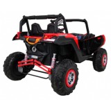 JOKO Elektrické Autíčko Buggy 24V UTV-MX 4x60W 4x4, penové kolesá, Dvojmiestne kožené sedadlo, nosnosť 50kg, červené
