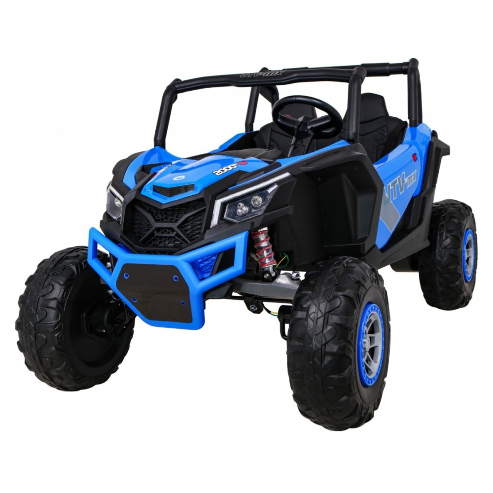 JOKO Elektrické Autíčko Buggy 24V UTV-MX 4x60W 4x4, penové kolesá, Dvojmiestne kožené sedadlo, nosnosť 50kg, modré