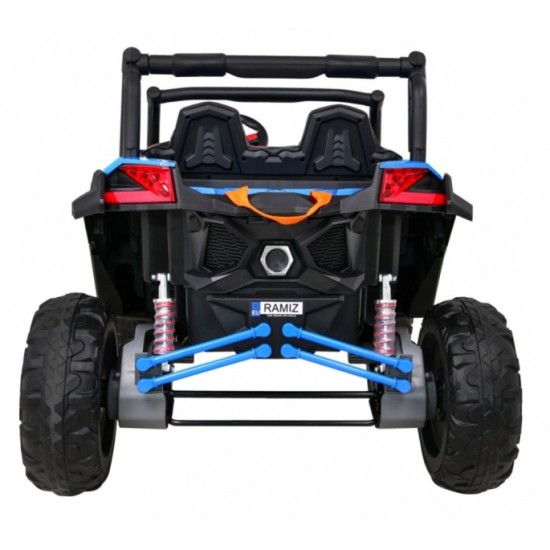 JOKO Elektrické Autíčko Buggy 24V UTV-MX 4x60W 4x4, penové kolesá, Dvojmiestne kožené sedadlo, nosnosť 50kg, modré