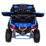 JOKO Elektrické Autíčko Buggy 24V UTV-MX 4x60W 4x4, penové kolesá, Dvojmiestne kožené sedadlo, nosnosť 50kg, modré