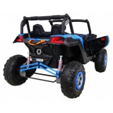 JOKO Elektrické Autíčko Buggy 24V UTV-MX 4x60W 4x4, penové kolesá, Dvojmiestne kožené sedadlo, nosnosť 50kg, modré