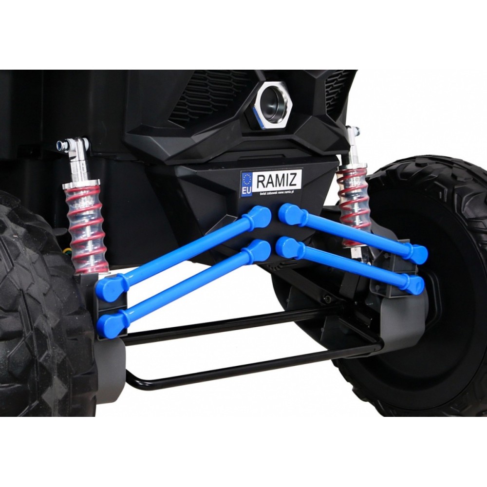 JOKO Elektrické Autíčko Buggy 24V UTV-MX 4x60W 4x4, penové kolesá, Dvojmiestne kožené sedadlo, nosnosť 50kg, modré