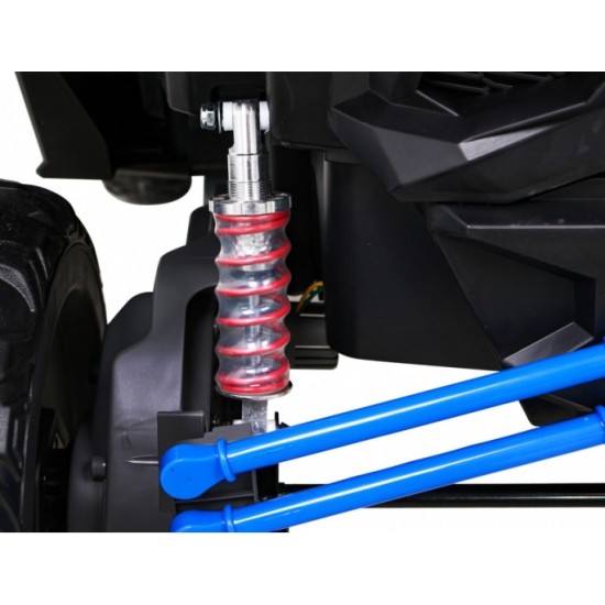 JOKO Elektrické Autíčko Buggy 24V UTV-MX 4x60W 4x4, penové kolesá, Dvojmiestne kožené sedadlo, nosnosť 50kg, modré