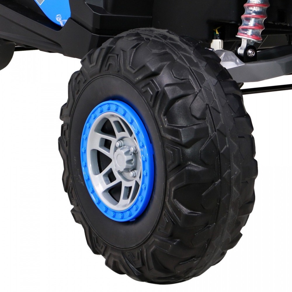 JOKO Elektrické Autíčko Buggy 24V UTV-MX 4x60W 4x4, penové kolesá, Dvojmiestne kožené sedadlo, nosnosť 50kg, modré