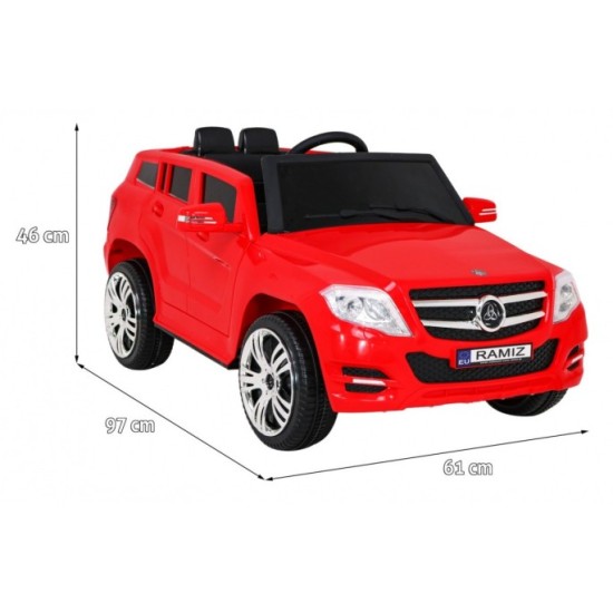 JOKO Elektrické autíčko QY618 City Rider, MP3 vstup, USB vstup, nastaviteľná Poloha Volantu, červené