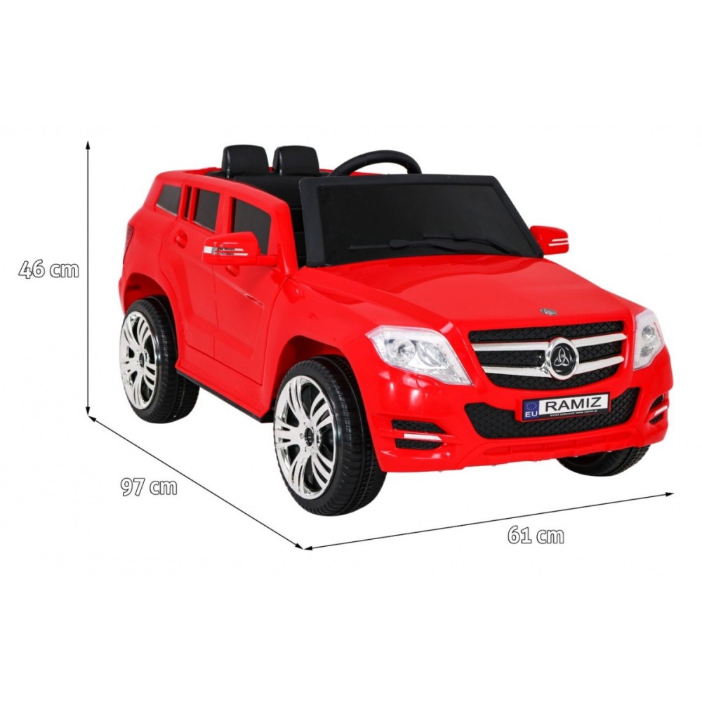 JOKO Elektrické autíčko QY618 City Rider, MP3 vstup, USB vstup, nastaviteľná Poloha Volantu, červené
