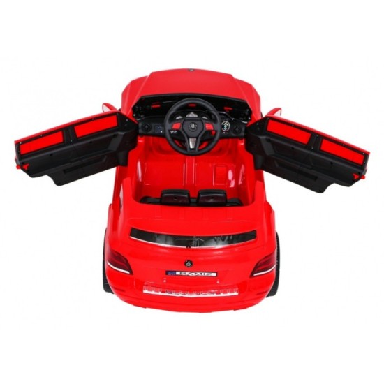 JOKO Elektrické autíčko QY618 City Rider, MP3 vstup, USB vstup, nastaviteľná Poloha Volantu, červené