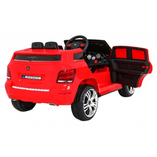 JOKO Elektrické autíčko QY618 City Rider, MP3 vstup, USB vstup, nastaviteľná Poloha Volantu, červené
