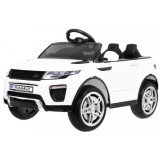 JOKO Elektrické autíčko Rapid Racer, penové kolesá, USB, odpružené, biele