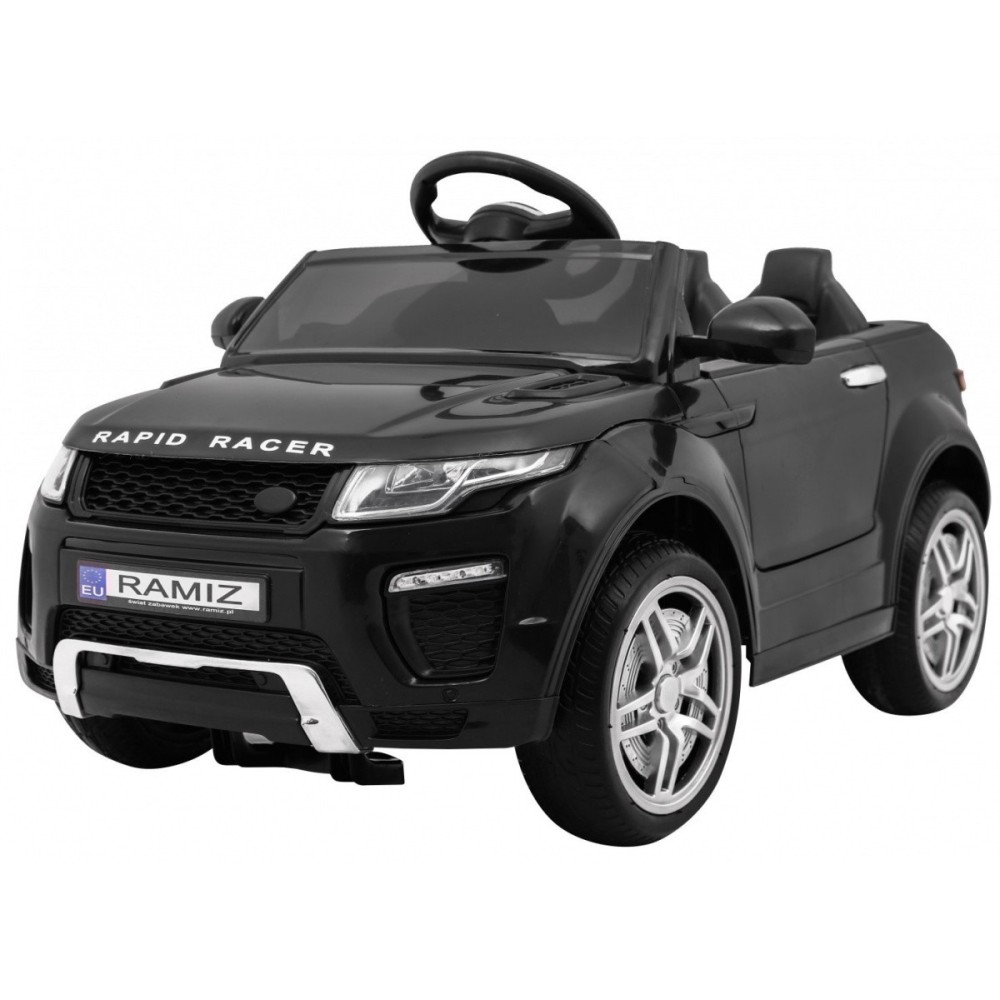 JOKO Elektrické autíčko Rapid Racer, penové kolesá, USB, odpružené, čierne