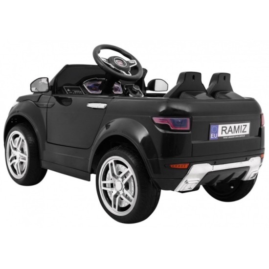 JOKO Elektrické autíčko Rapid Racer, penové kolesá, USB, odpružené, čierne