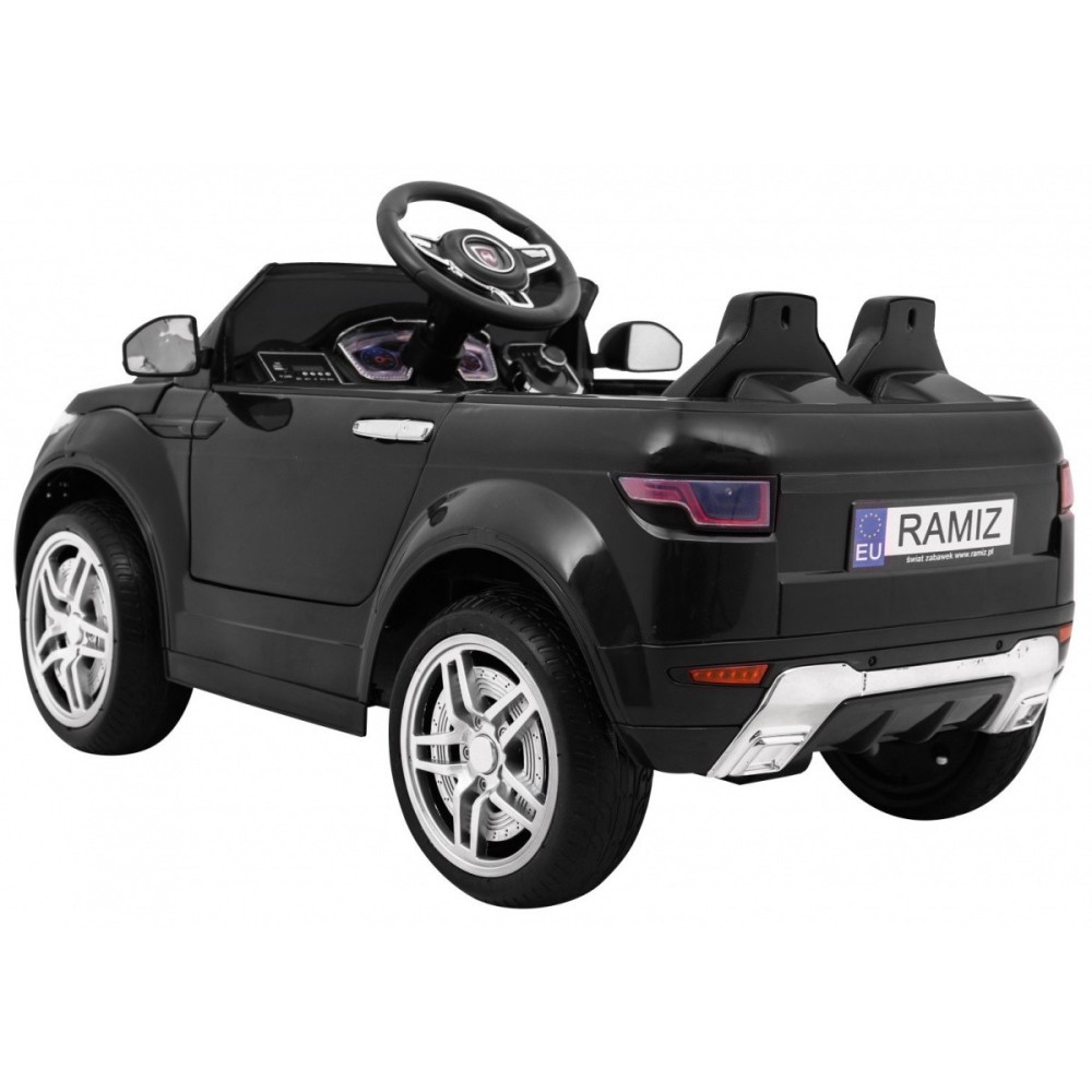 JOKO Elektrické autíčko Rapid Racer, penové kolesá, USB, odpružené, čierne