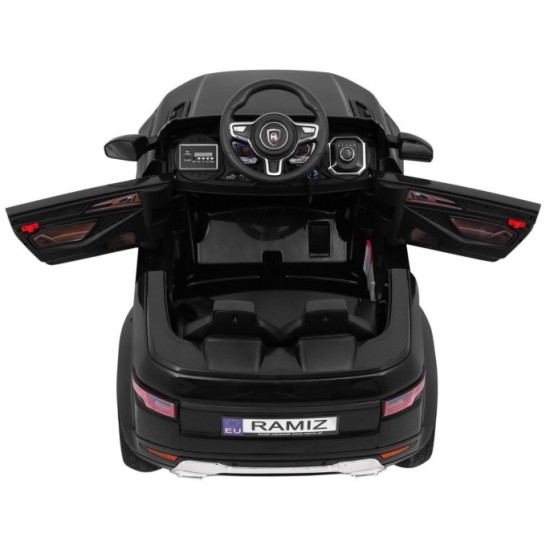 JOKO Elektrické autíčko Rapid Racer, penové kolesá, USB, odpružené, čierne