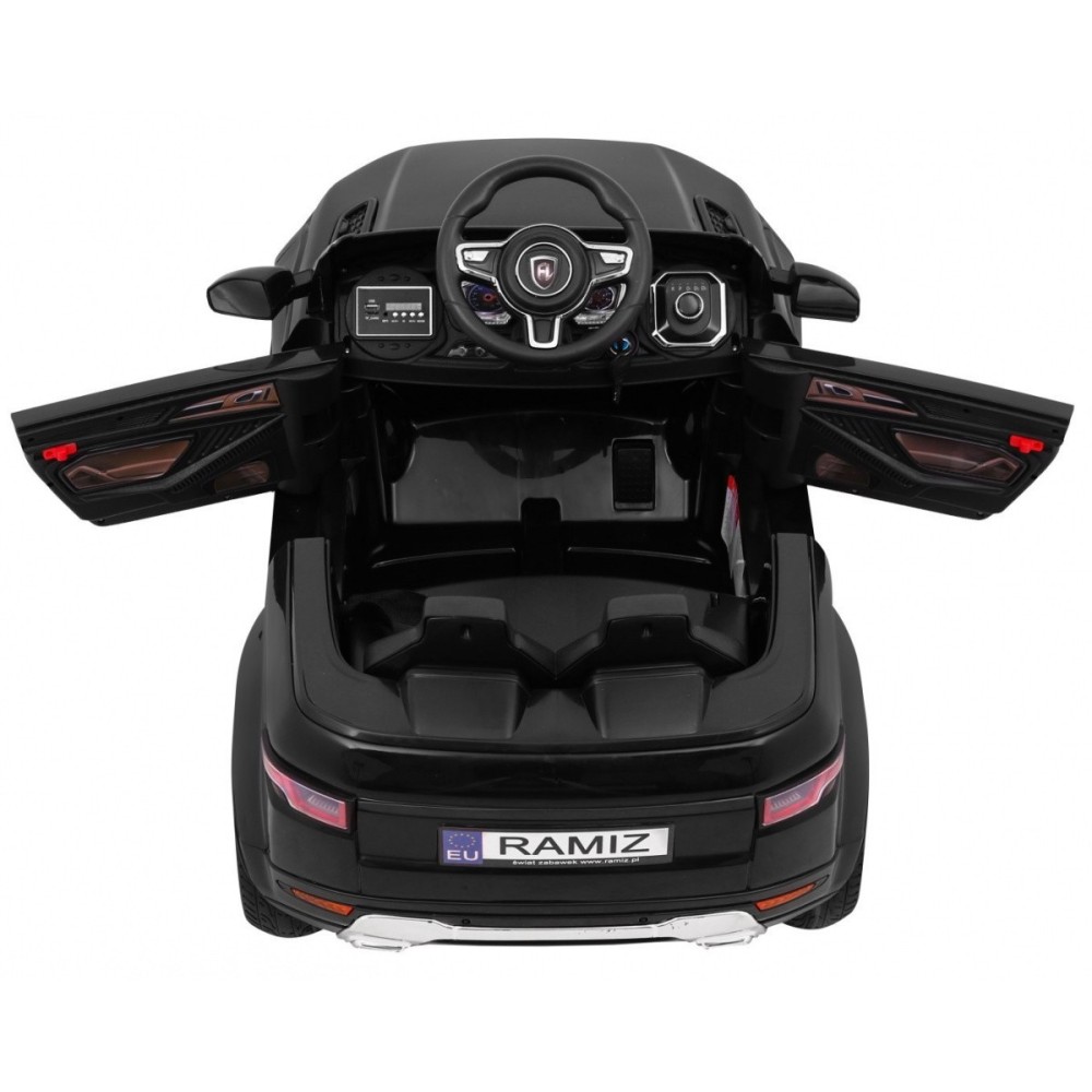 JOKO Elektrické autíčko Rapid Racer, penové kolesá, USB, odpružené, čierne