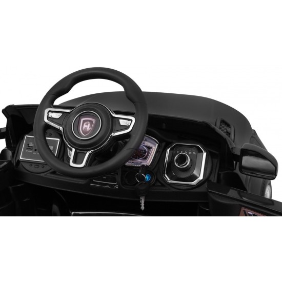 JOKO Elektrické autíčko Rapid Racer, penové kolesá, USB, odpružené, čierne