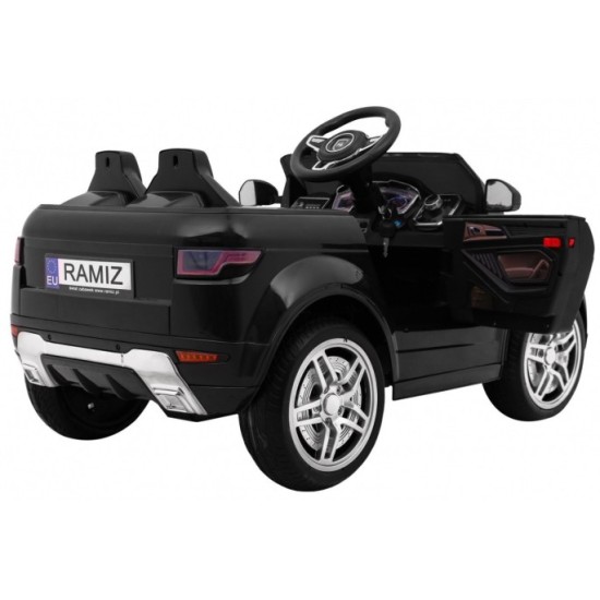 JOKO Elektrické autíčko Rapid Racer, penové kolesá, USB, odpružené, čierne