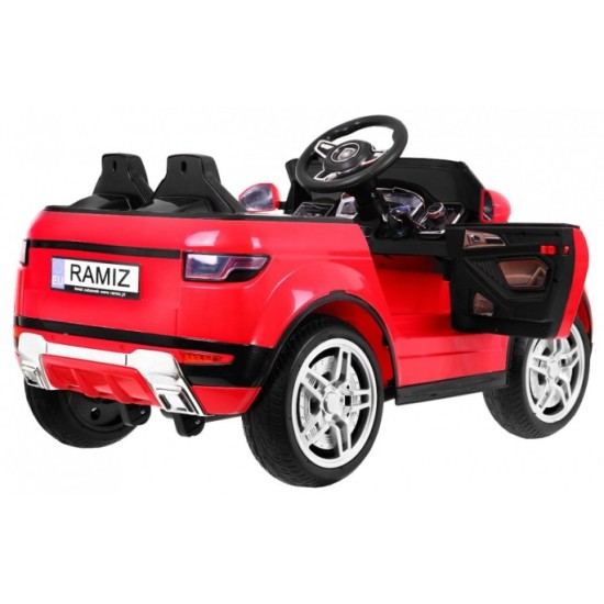 JOKO Elektrické autíčko Rapid Racer, penové kolesá, USB, odpružené, červené
