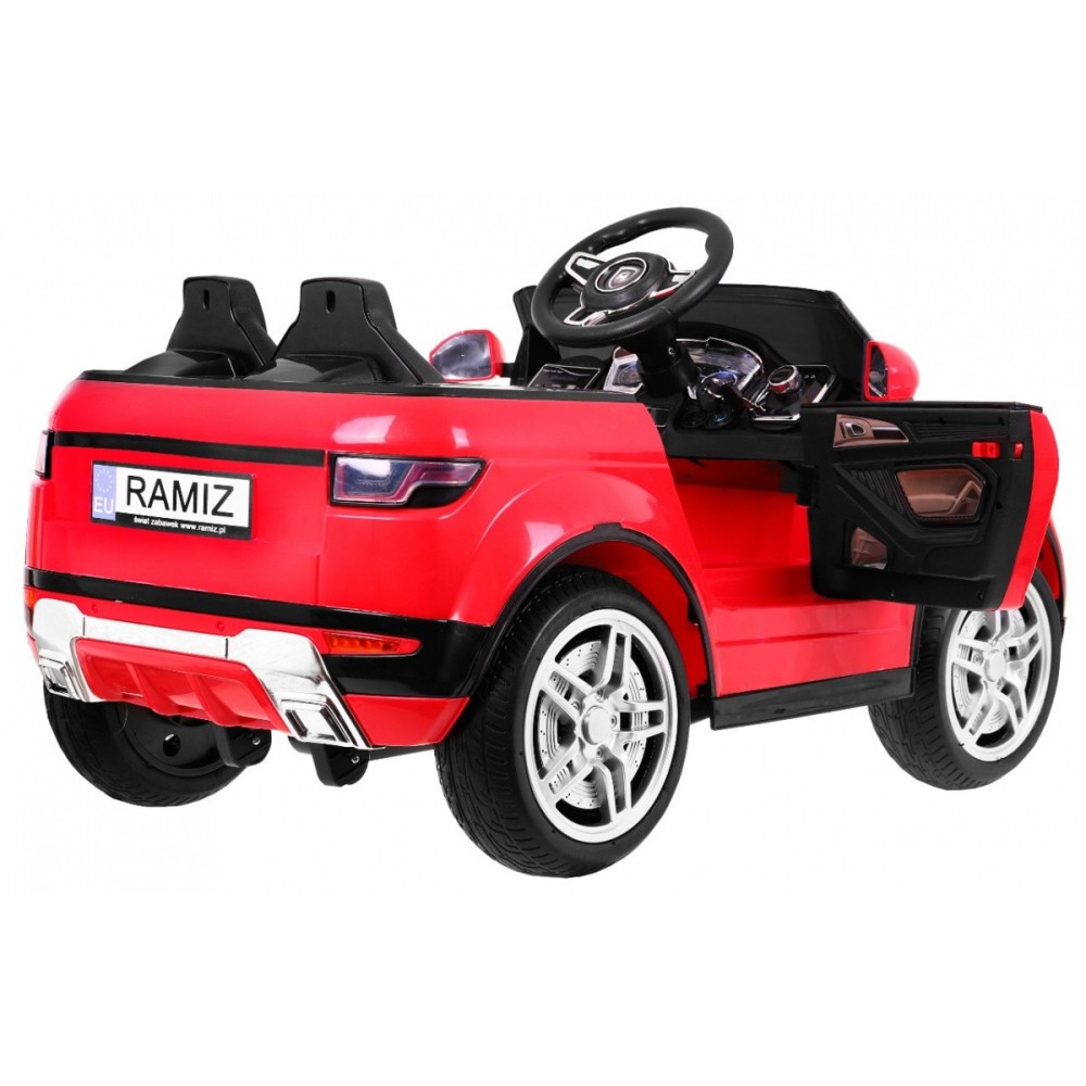 JOKO Elektrické autíčko Rapid Racer, penové kolesá, USB, odpružené, červené