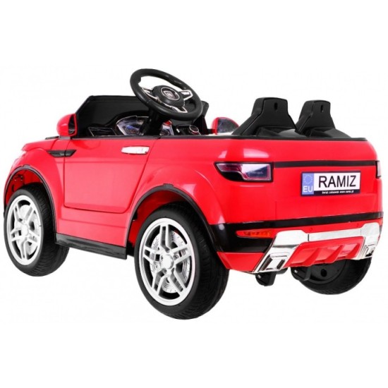 JOKO Elektrické autíčko Rapid Racer, penové kolesá, USB, odpružené, červené