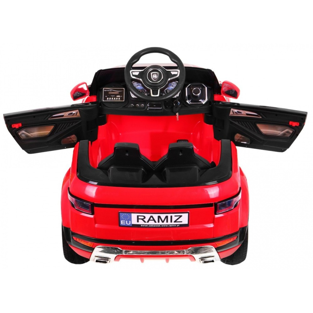 JOKO Elektrické autíčko Rapid Racer, penové kolesá, USB, odpružené, červené