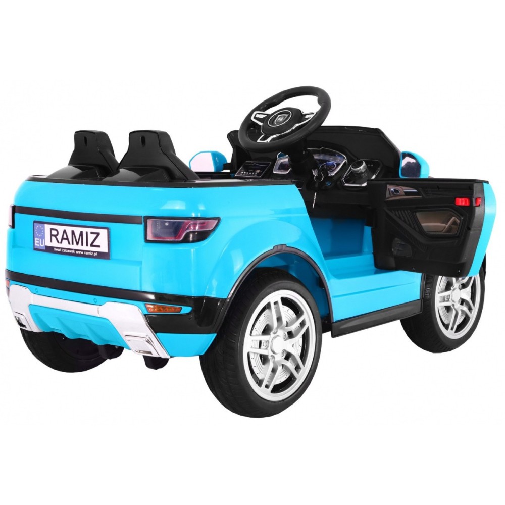 JOKO Elektrické autíčko Rapid Racer, penové kolesá, USB, odpružené, modré