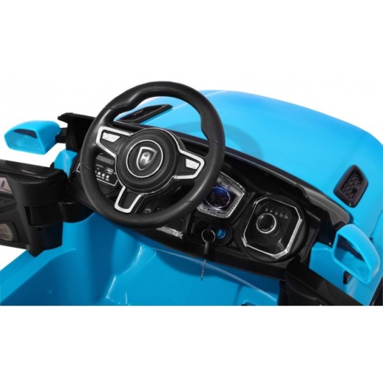 JOKO Elektrické autíčko Rapid Racer, penové kolesá, USB, odpružené, modré