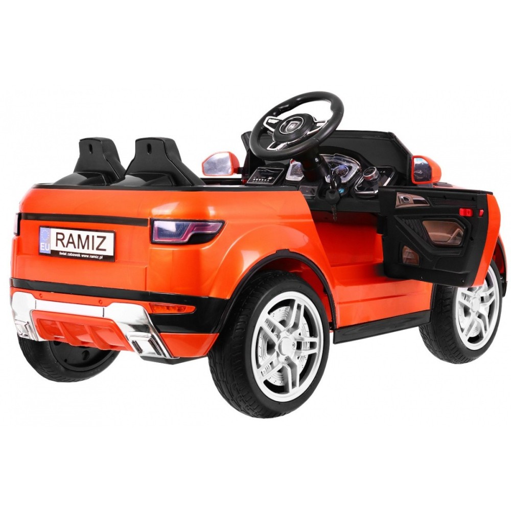JOKO Elektrické autíčko Rapid Racer, penové kolesá, USB, odpružené, oranžové
