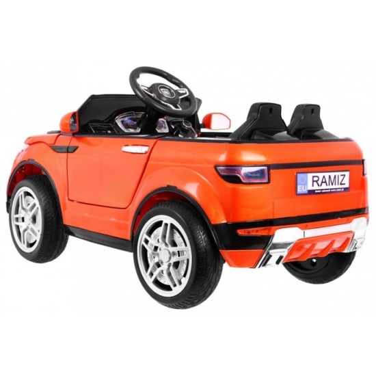 JOKO Elektrické autíčko Rapid Racer, penové kolesá, USB, odpružené, oranžové