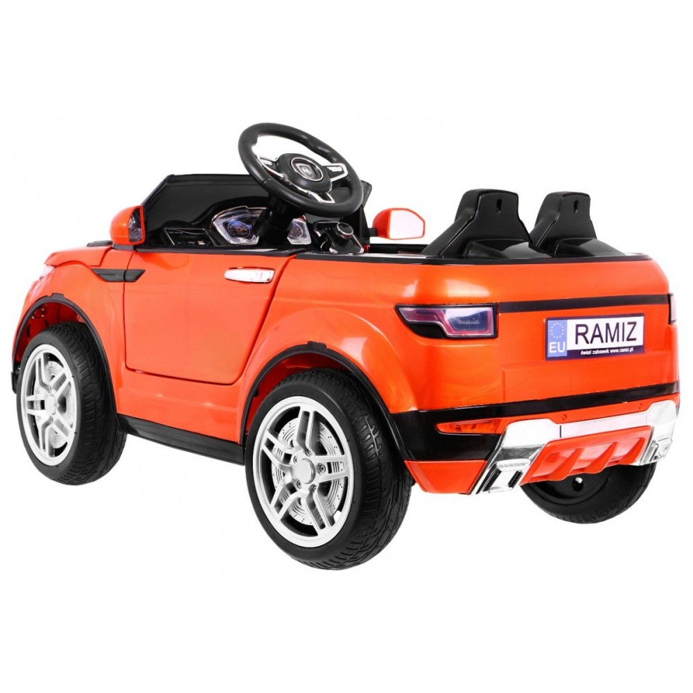 JOKO Elektrické autíčko Rapid Racer, penové kolesá, USB, odpružené, oranžové