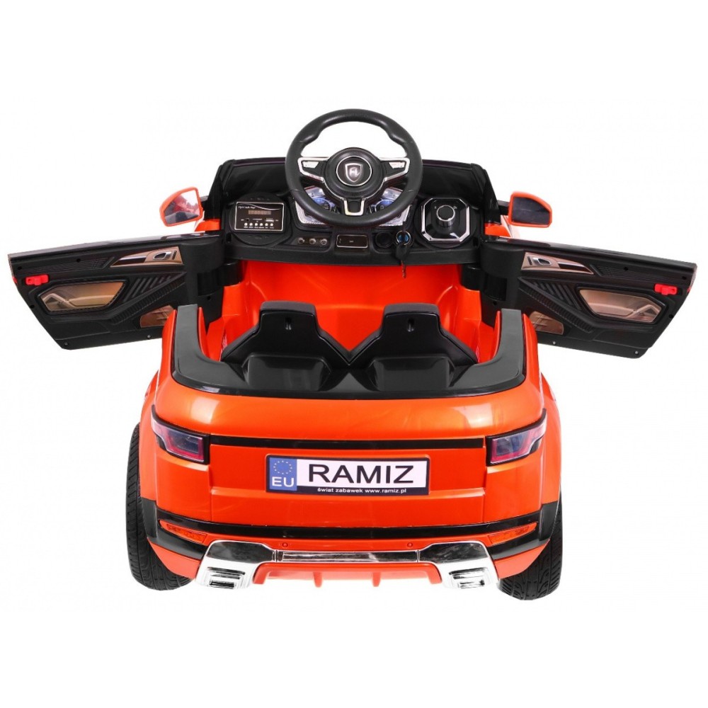 JOKO Elektrické autíčko Rapid Racer, penové kolesá, USB, odpružené, oranžové
