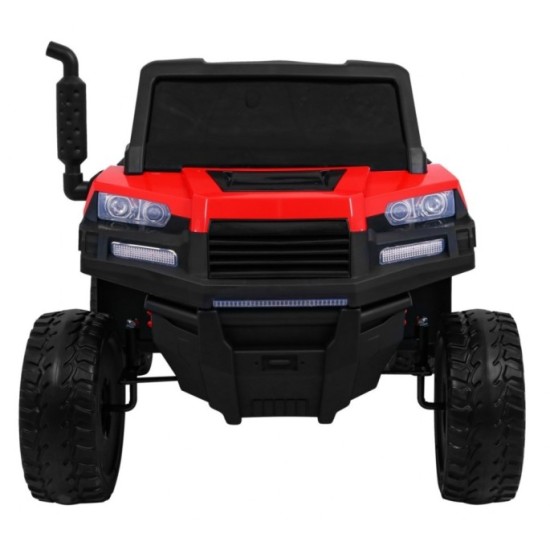 JOKO Elektrické autíčko 4x4 Farmer s Vyklápacou vlečkou, DVOJMIESTNE kožené sedadlo, penové kolesá, 6 kolesové, nosnosť 60kg, če