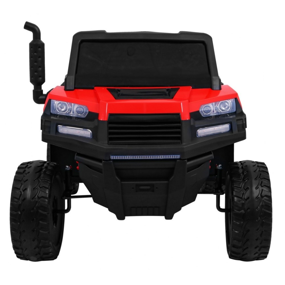 JOKO Elektrické autíčko 4x4 Farmer s Vyklápacou vlečkou, DVOJMIESTNE kožené sedadlo, penové kolesá, 6 kolesové, nosnosť 60kg, če