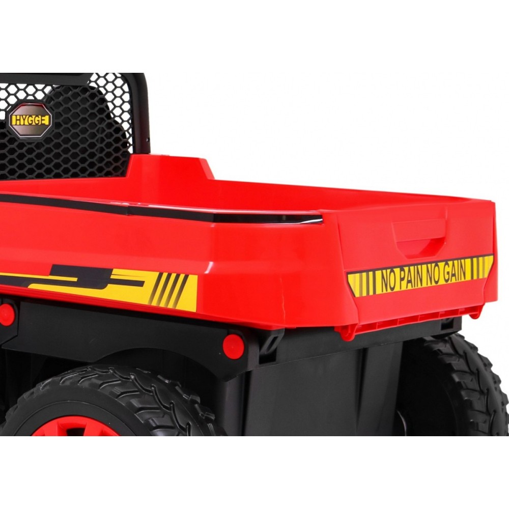 JOKO Elektrické autíčko 4x4 Farmer s Vyklápacou vlečkou, DVOJMIESTNE kožené sedadlo, penové kolesá, 6 kolesové, nosnosť 60kg, če
