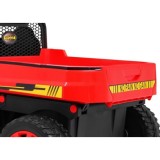JOKO Elektrické autíčko 4x4 Farmer s Vyklápacou vlečkou, DVOJMIESTNE kožené sedadlo, penové kolesá, 6 kolesové, nosnosť 60kg, če
